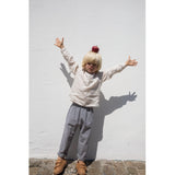 MarMar Cotton Linen Marine Check Panto Byxor