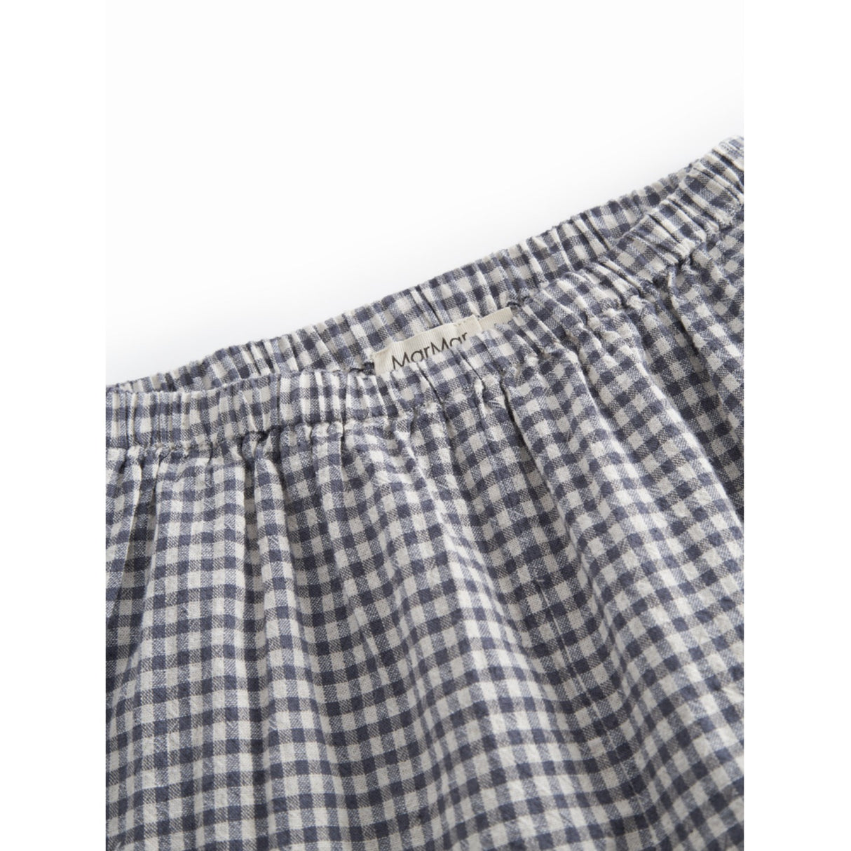 MarMar Cotton Linen Marine Check Panto Byxor