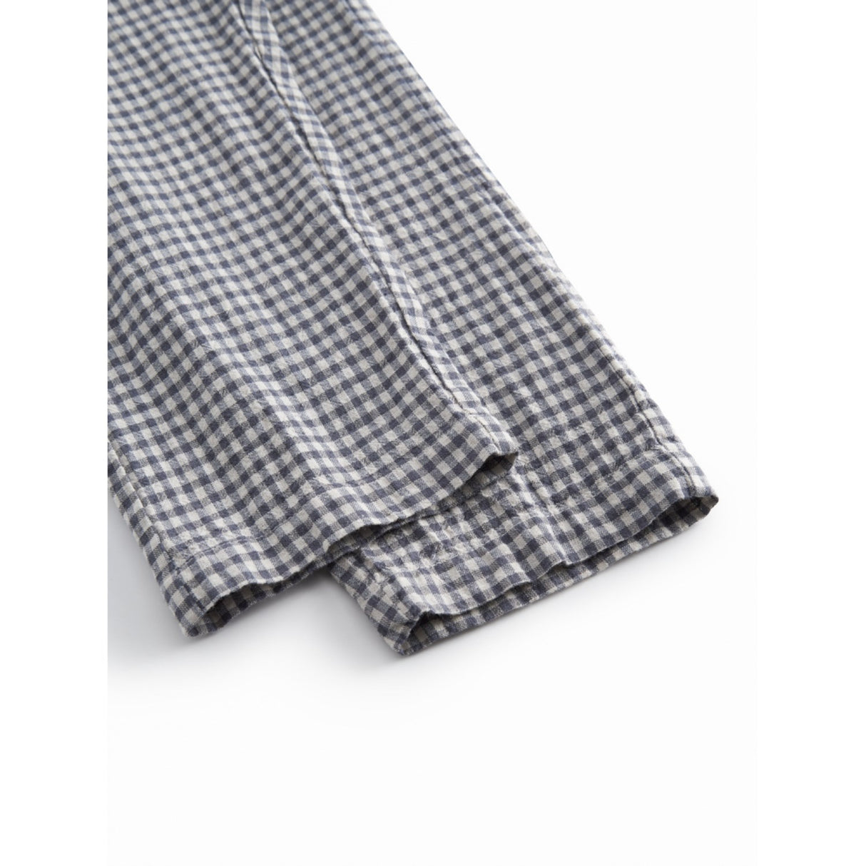 MarMar Cotton Linen Marine Check Panto Byxor
