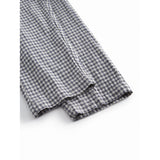 MarMar Cotton Linen Marine Check Panto Byxor