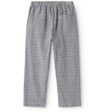 MarMar Cotton Linen Marine Check Panto Byxor