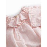MarMar Cotton Dobby Rosa Rosetta LS Onesie