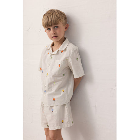 MarMar Poplin Fruit Emb Tage Skjorta