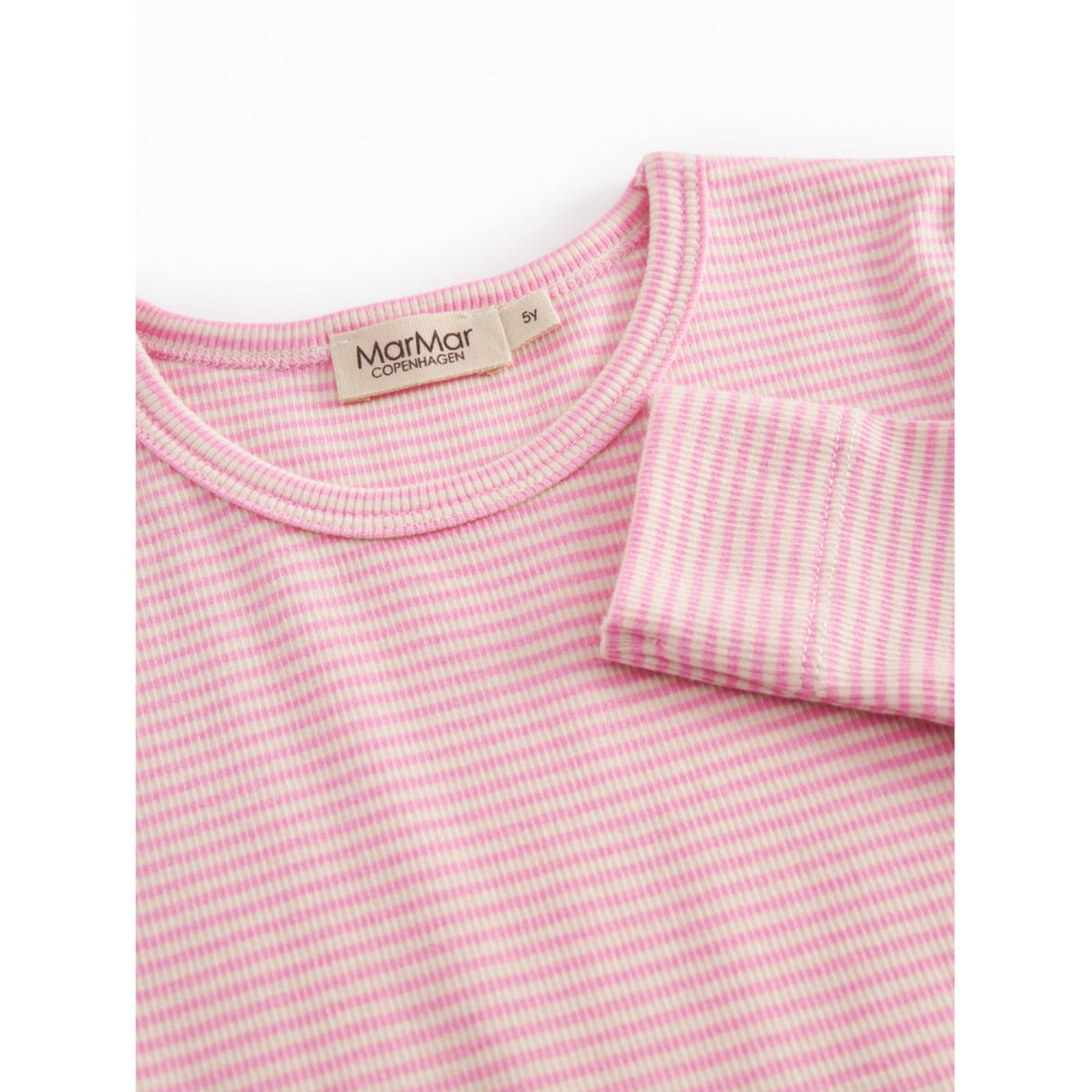 MarMar Modal Fine Rib Pink Stripe Diro Klänning