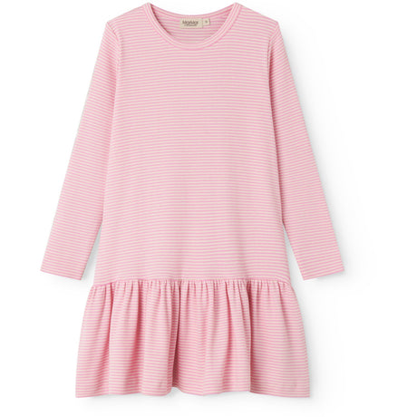 MarMar Modal Fine Rib Pink Stripe Diro Klänning