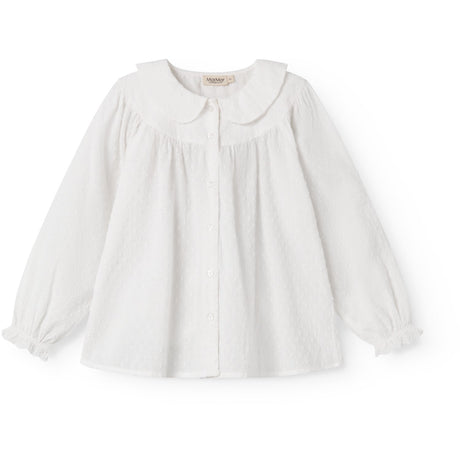 MarMar Fine Dobby White Trissy Blus