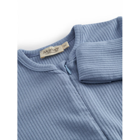 MarMar Modal Blue Iris Rompy Zip Onesie