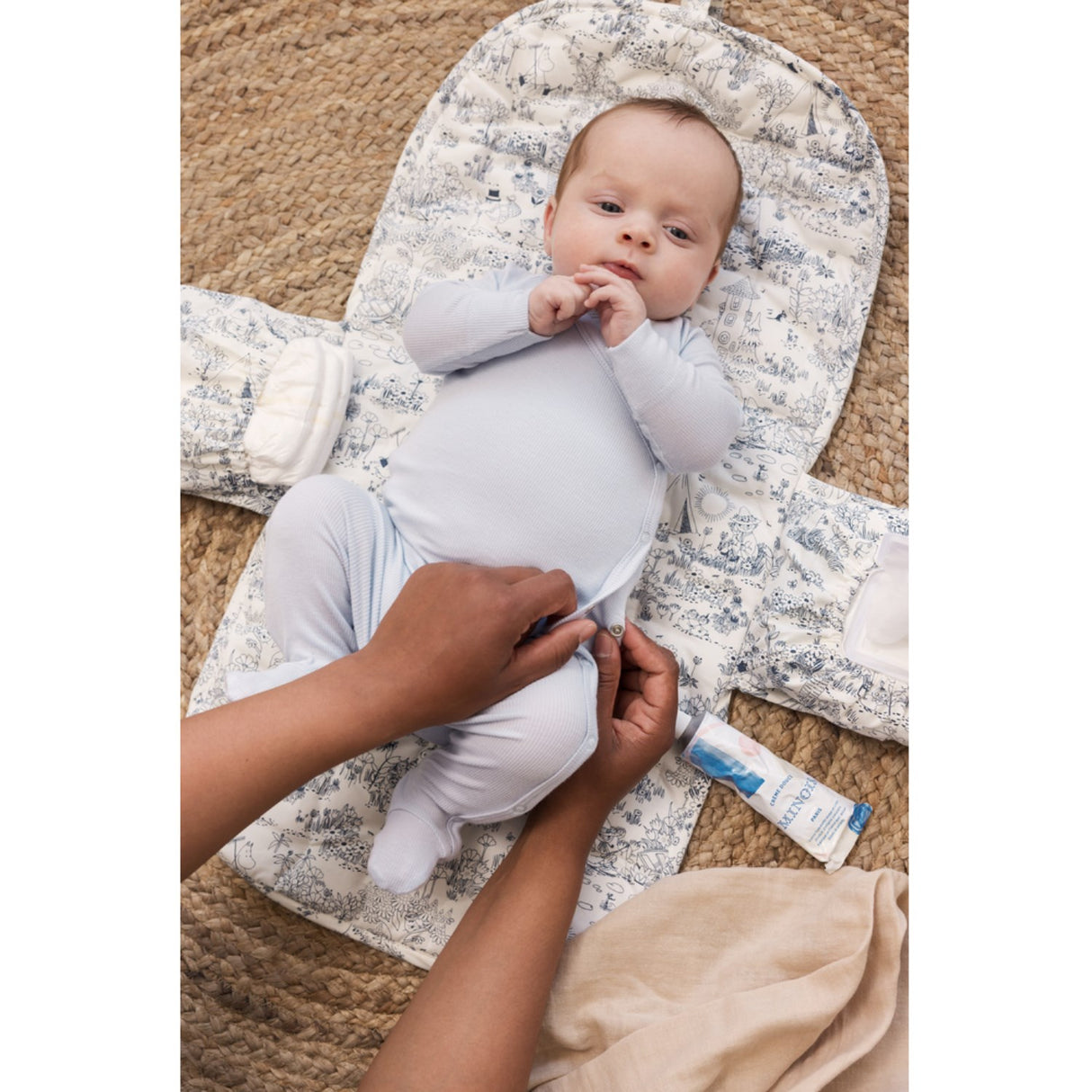 MarMar Newborn Micro Modal Blue Mist Rubello Onesie