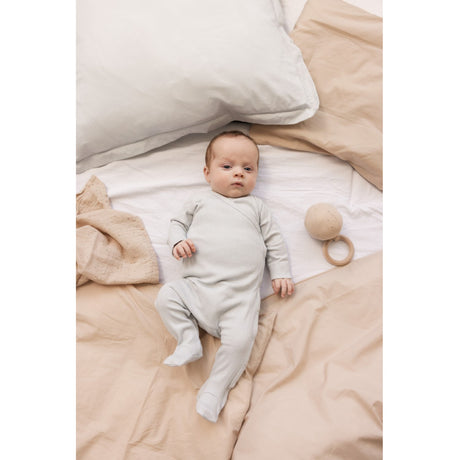 MarMar Newborn Modal Pointelle Rib Morning Dew Rubello Onesie