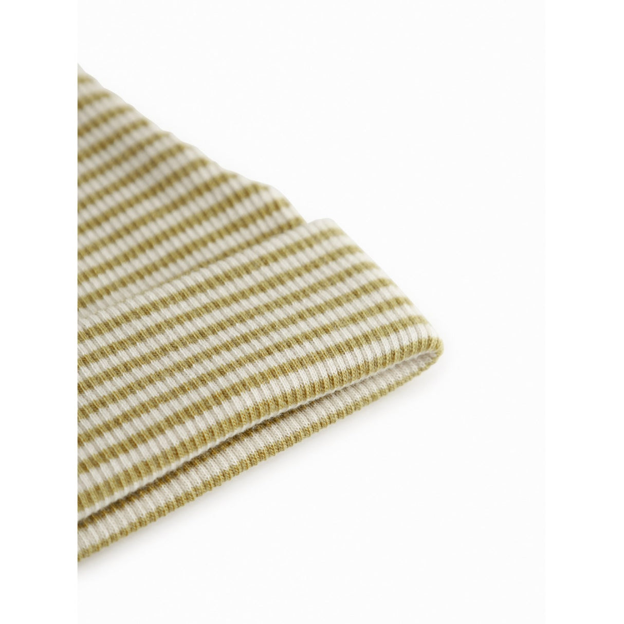 MarMar Newborn Modal Fine Rib Olive Stripe Aiko Mössa