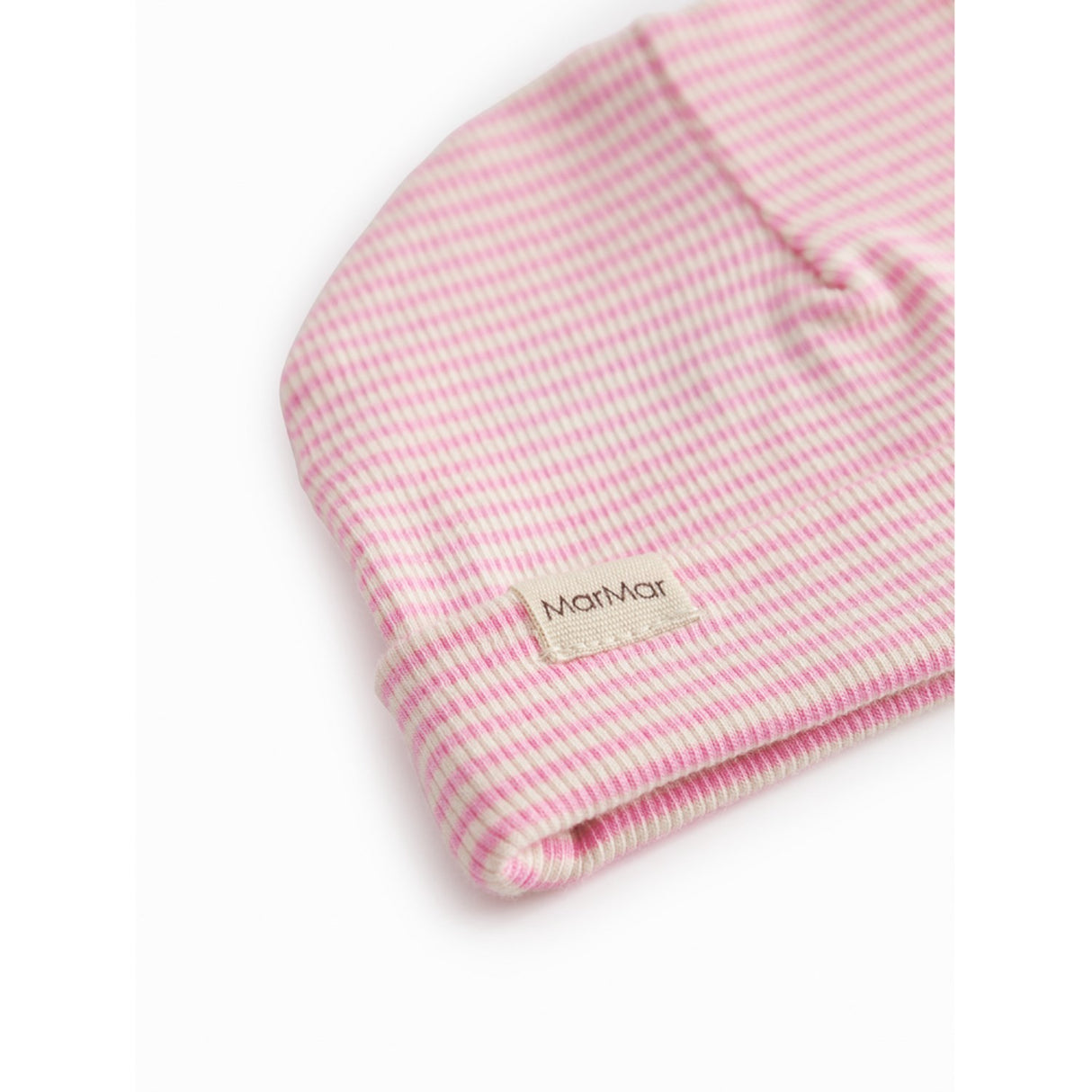 MarMar Newborn Modal Fine Rib Pink Stripe Aiko Mössa