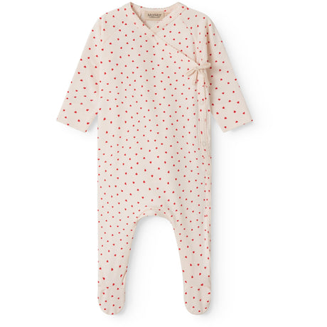 MarMar Newborn Modal Smooth Print Happy Hearts Rubetta Onesie