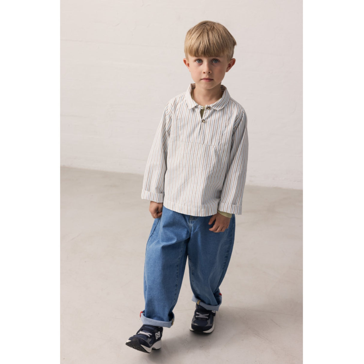 MarMar Cotton Blue Iris Stripe Tovas Skjorta