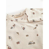 MarMar Newborn Modal Smooth Print Trains Rulo Onesie