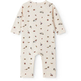 MarMar Newborn Modal Smooth Print Trains Rulo Onesie