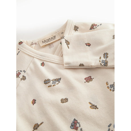 MarMar Newborn Modal Smooth Print Trains Belito Body