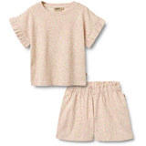 Wheat Coral Flowers Sett T-shirt & Shorts Ally