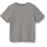 Wheat Navy Rib Stripe Sett T-shirt S/S & Shorts Fabian