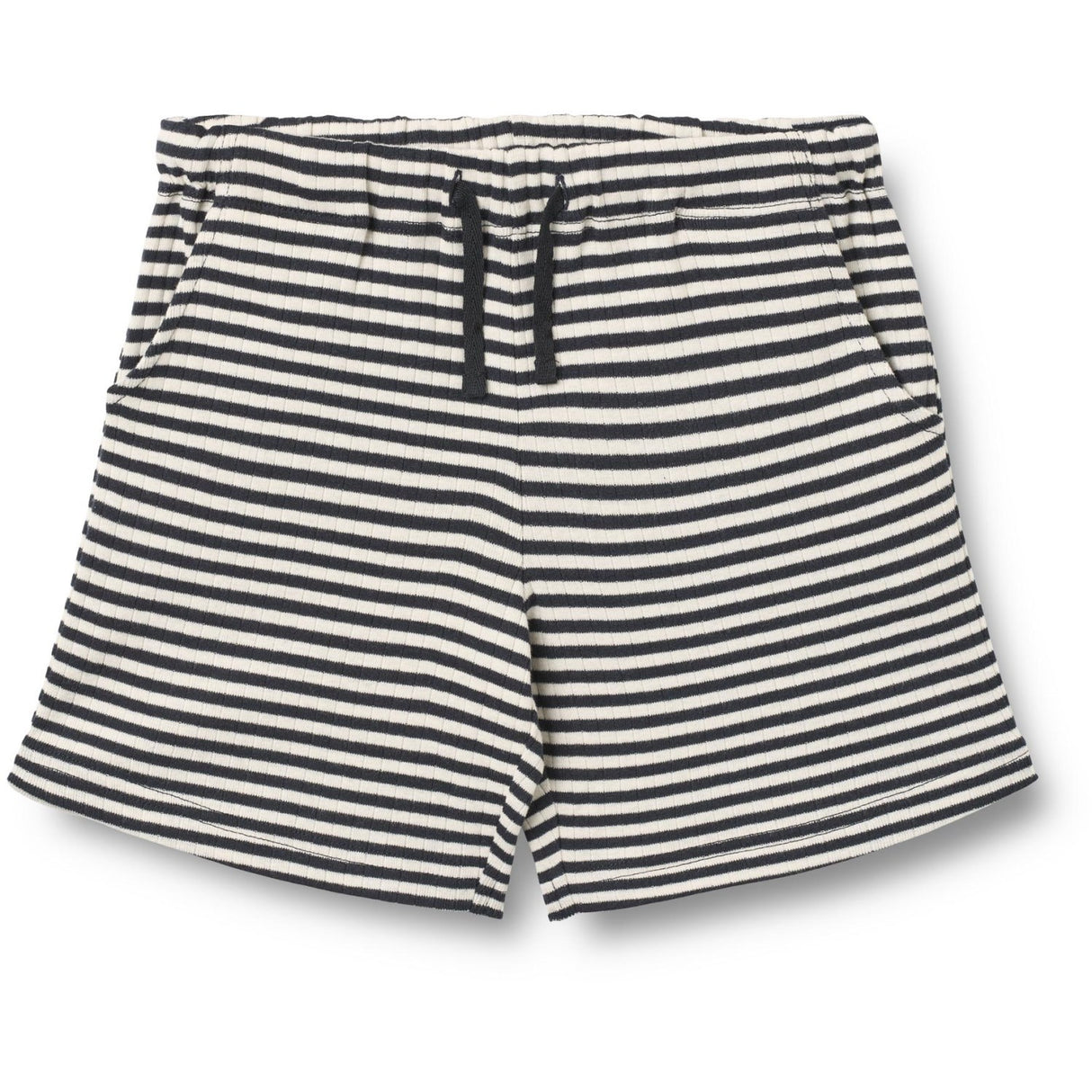 Wheat Navy Rib Stripe Sett T-shirt S/S & Shorts Fabian