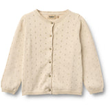 Wheat Sandshell Stickad Cardigan Maia
