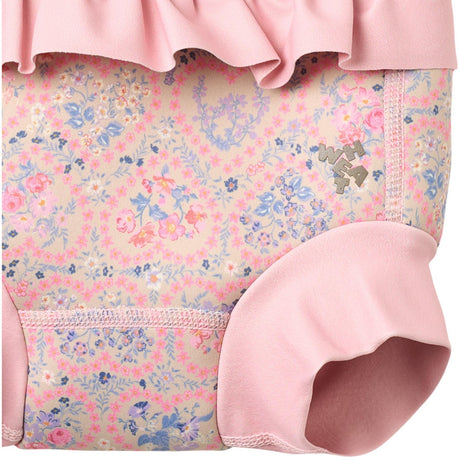 Wheat Pink Heart Flowers Neoprene Swim Byxor Rita