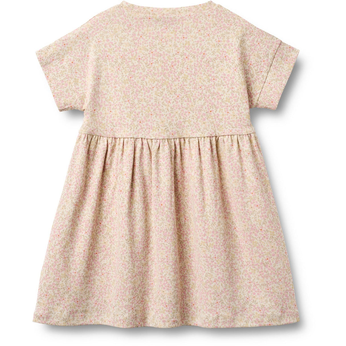 Wheat Coral Flowers Jersey Klänning S/S Emilie