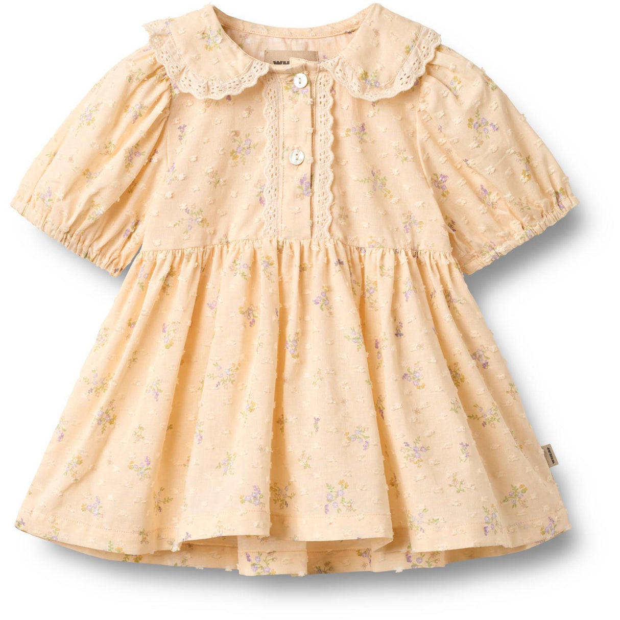 Wheat Barely Apricot Flowers Klänning S/S Adele