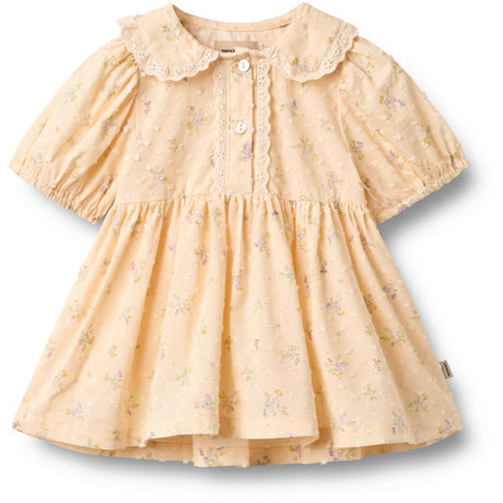 Wheat Barely Apricot Flowers Klänning S/S Adele