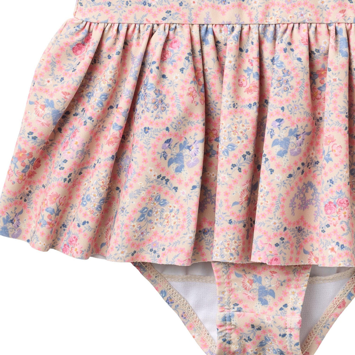 Wheat Pink Heart Flowers Baddräkt Erna