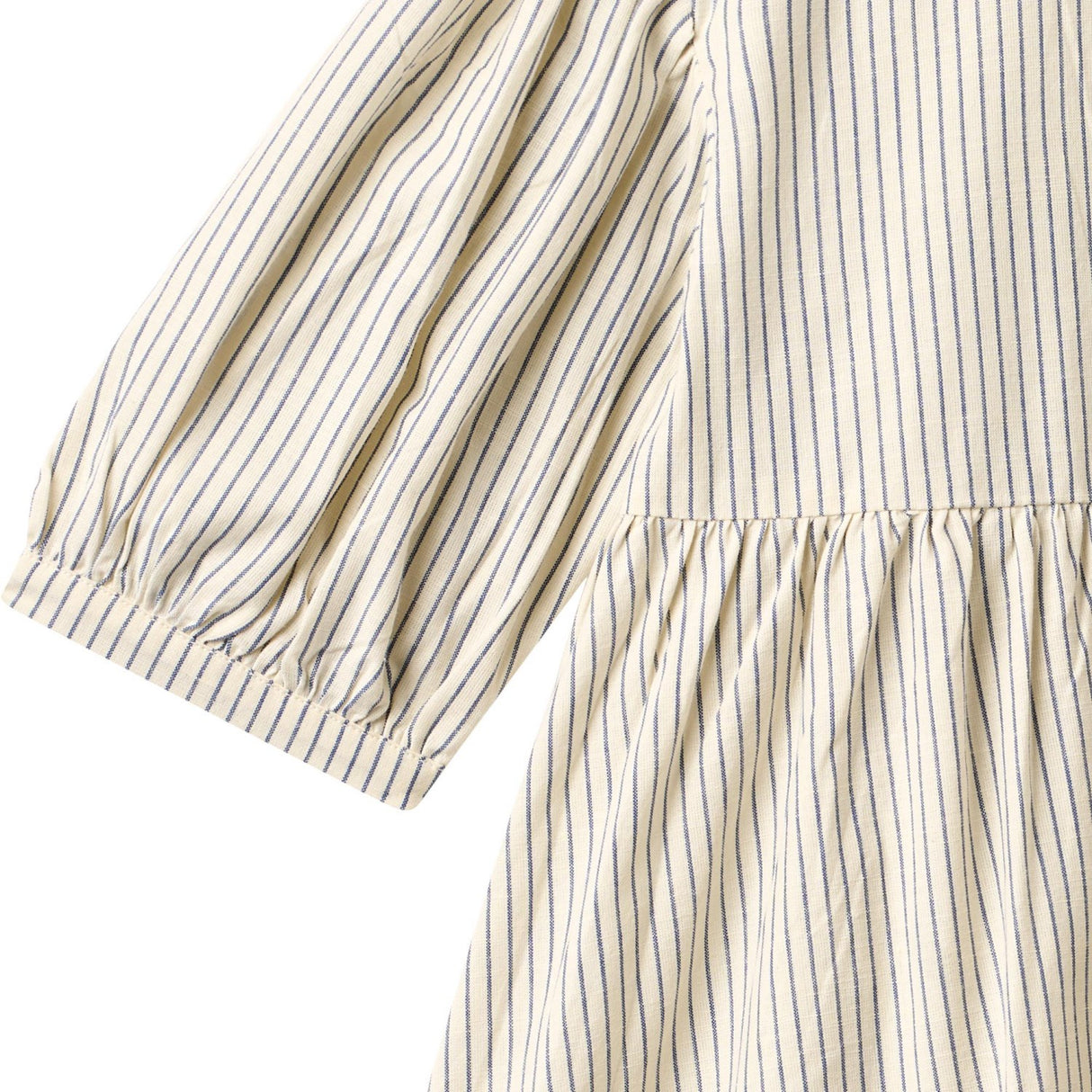 Wheat Dark Blue Stripe Klänning 3/4 Sleeve Magda
