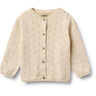 Wheat Sandshell Stickad Cardigan Maia