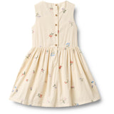 Wheat Ivory Embroidery Flowers Klänning Thelma