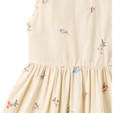 Wheat Ivory Embroidery Flowers Klänning Thelma