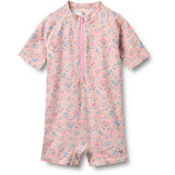 Wheat Pink Heart Flowers Baddräkt S/S Cas