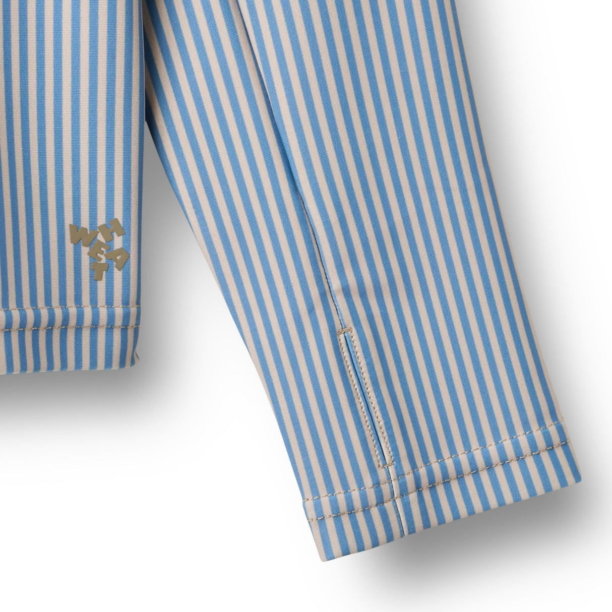 Wheat Blue Swim Stripe Swim T-shirt L/S Zip Ada