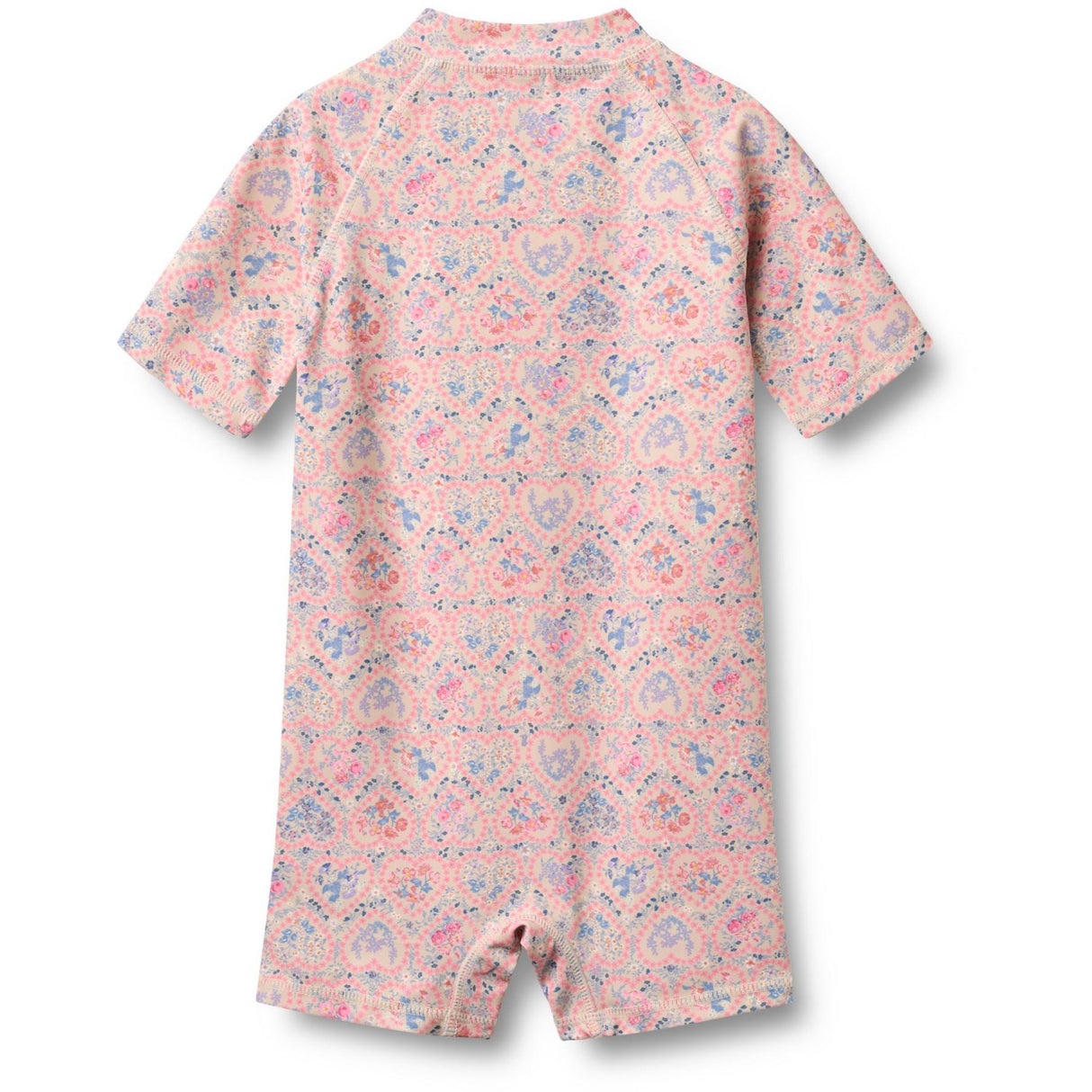 Wheat Pink Heart Flowers Baddräkt S/S Cas