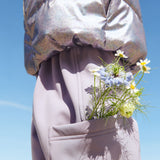 Wheat Silver Sky Flower Lightweight Puffer Jacka Ullu