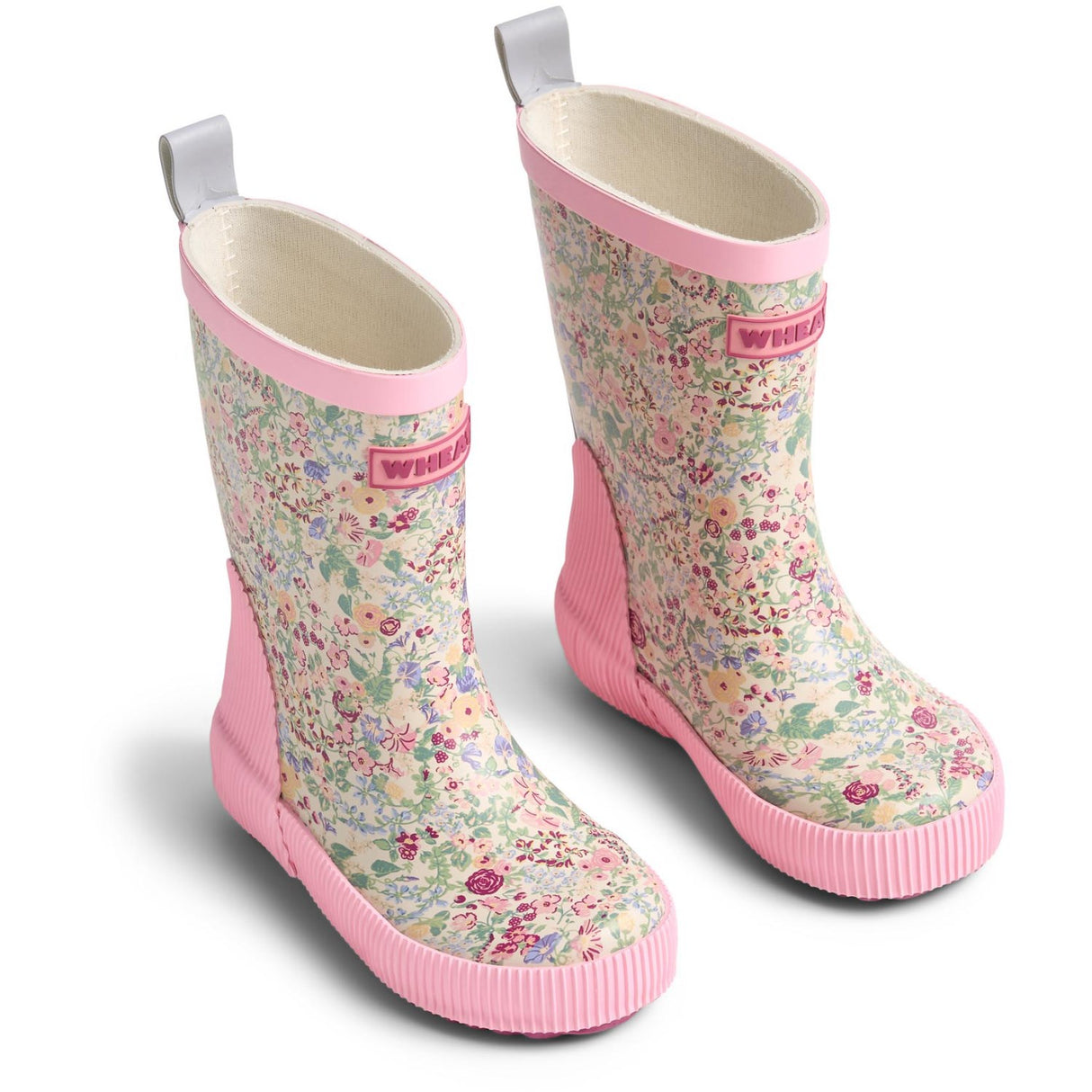 Wheat Cool Sky Flowers Rubber Stövlar Welly