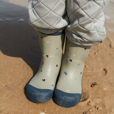 Wheat Light Flint Letters Rubber Stövlar Muddy