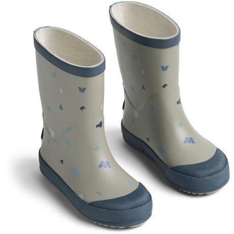 Wheat Light Flint Letters Rubber Stövlar Muddy