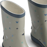 Wheat Light Flint Letters Rubber Stövlar Muddy