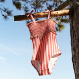 Wheat Red Stripe Flowers Baddräkt Selma