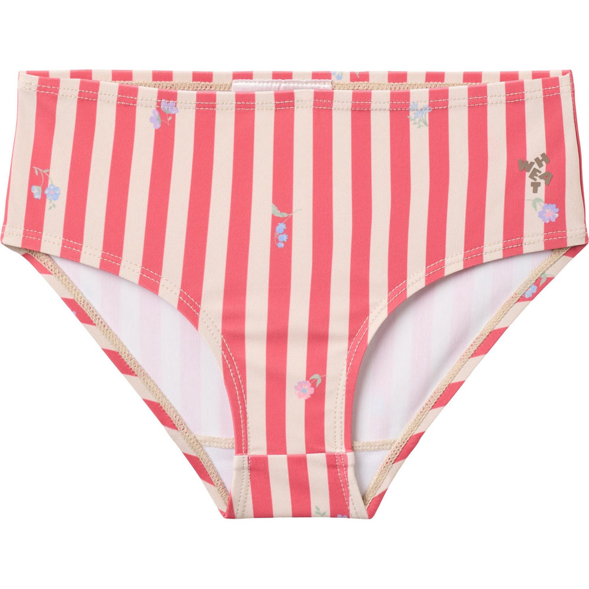 Wheat Red Stripe Flowers Bikini Carla