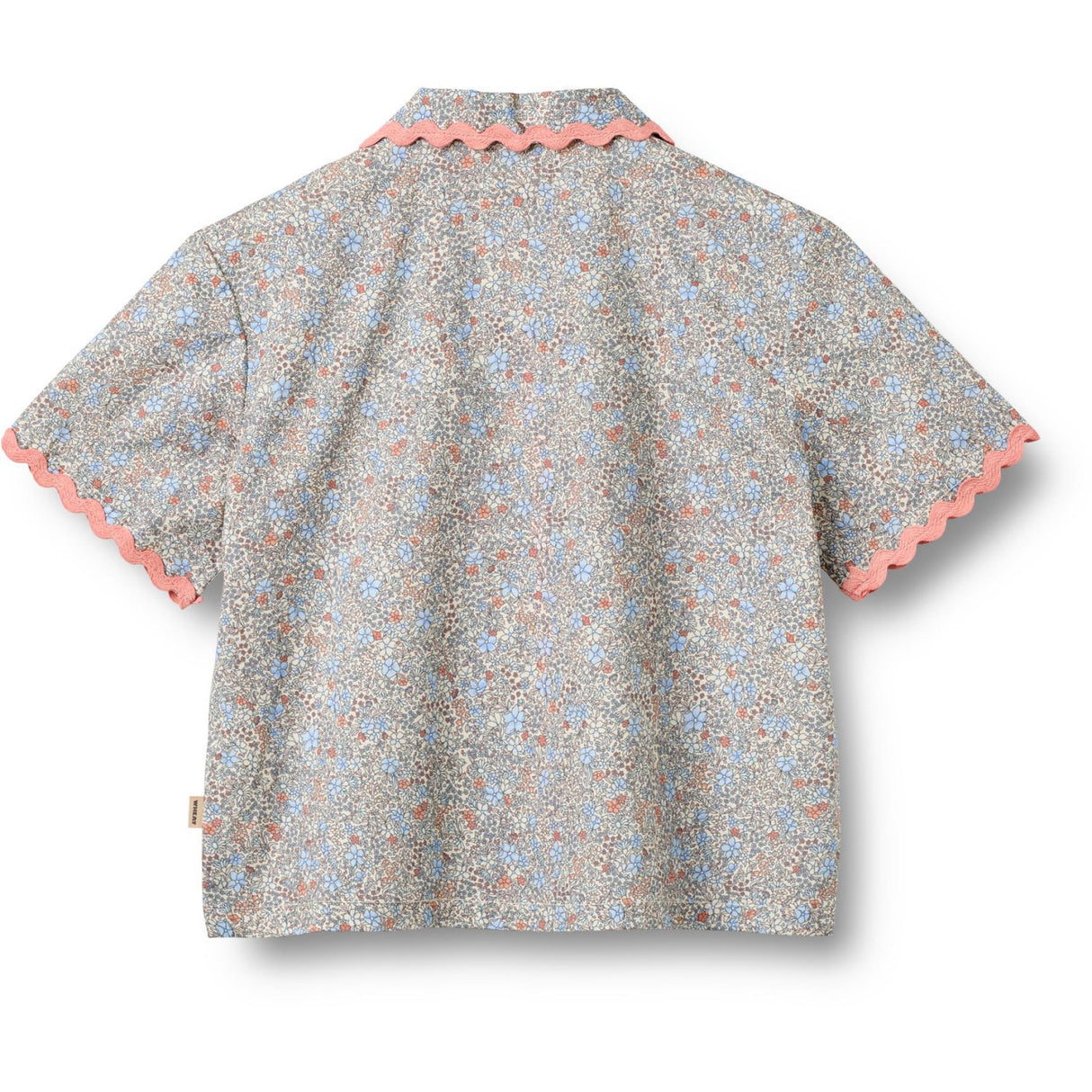 Wheat Air Blue Flowers Skjorta S/S Lace Vilma