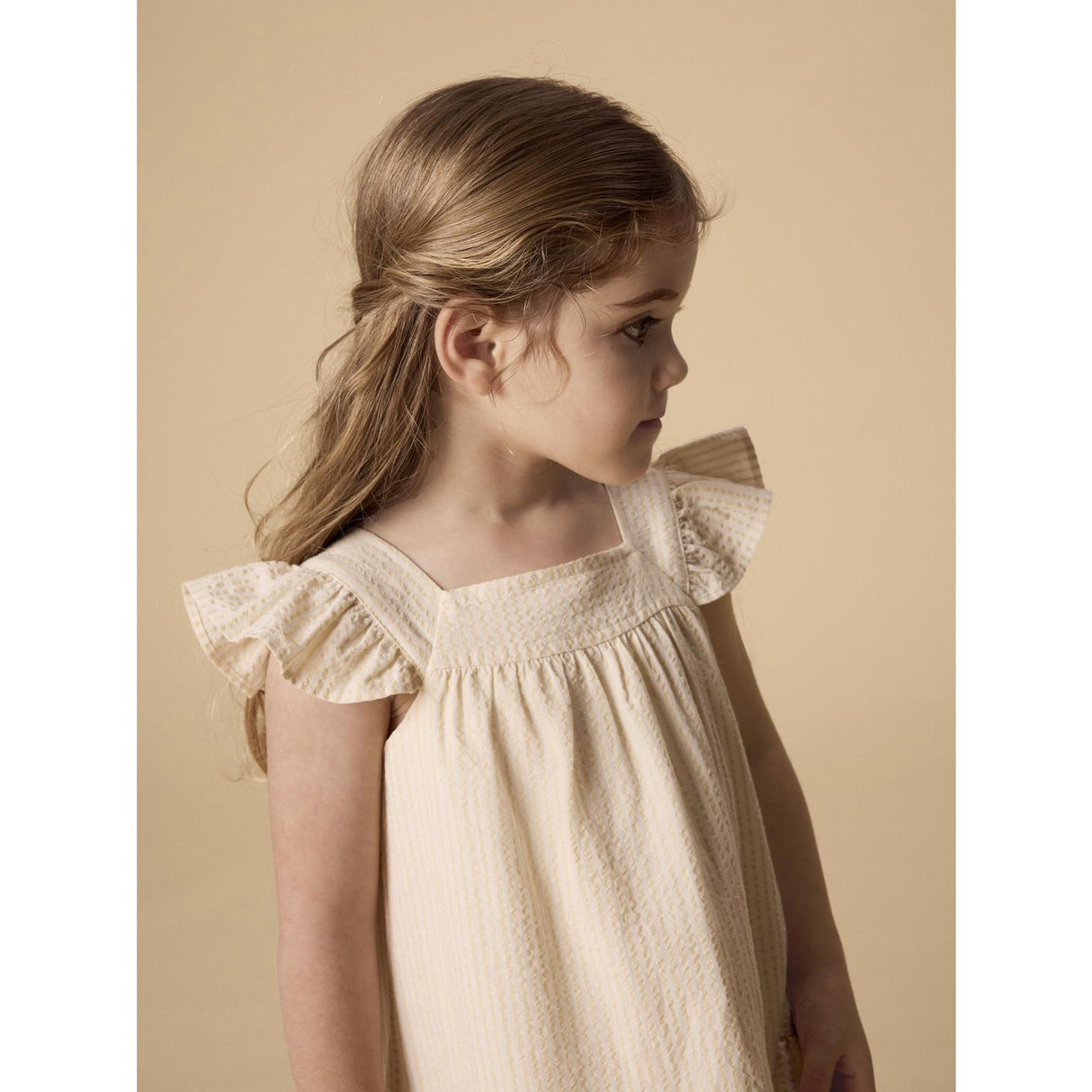 Lil'Atelier Coconut Milk Sahara Sun Nmffolly Rem Loose Klänning Lil