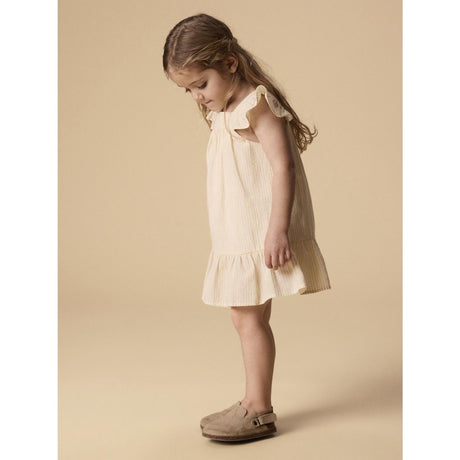 Lil'Atelier Coconut Milk Sahara Sun Nmffolly Rem Loose Klänning Lil