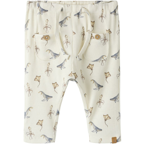 Lil'Atelier Coconut Milk Sea Animals Nbmlavo Eki Loose Byxor Lil