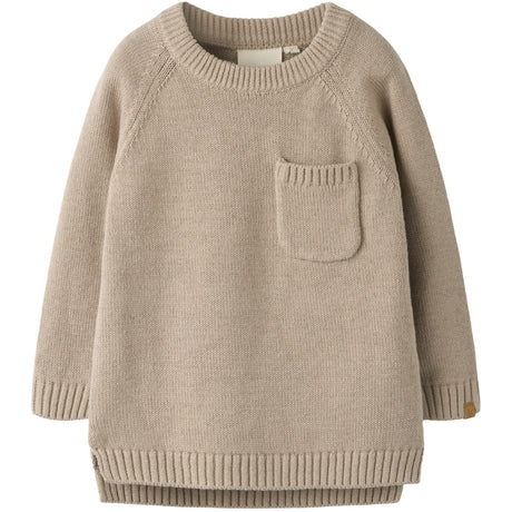 Lil'Atelier Oxford Tan Nmmfogon Ls Stickad Lil