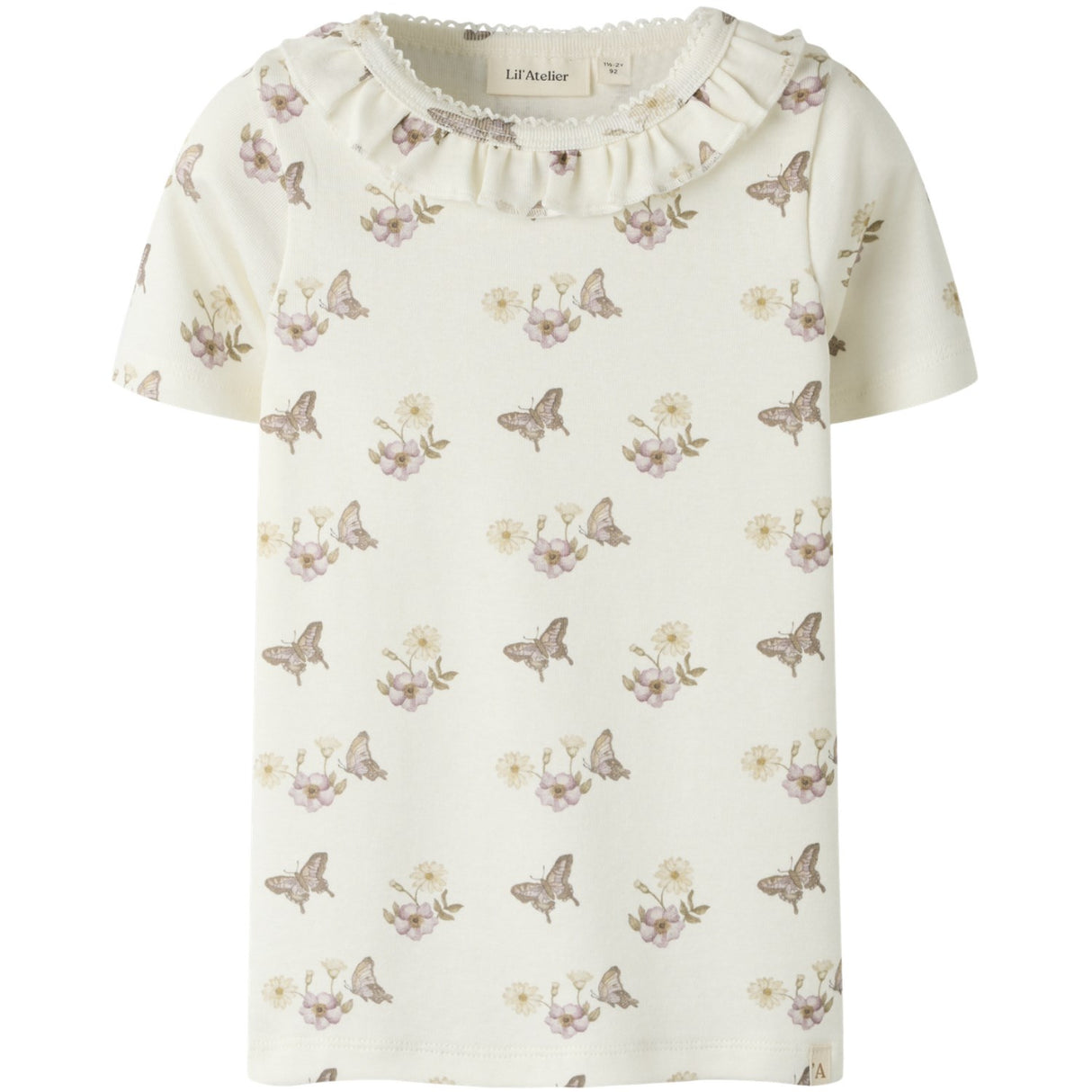 Lil'Atelier Coconut Milk Flower Nmflayo Sia Ss Slim Topp Lil
