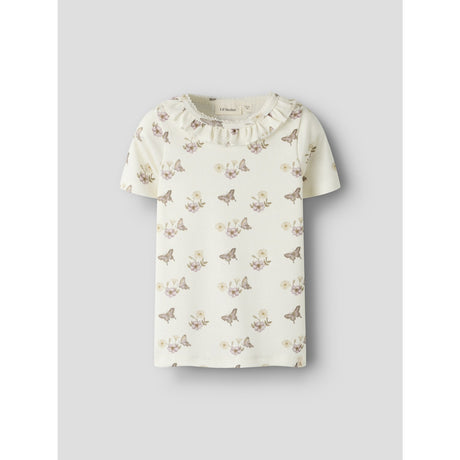 Lil'Atelier Coconut Milk Flower Nmflayo Sia Ss Slim Topp Lil